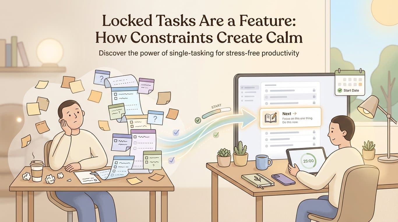 Locked Tasks Are a Feature: How Constraints Create Calm
