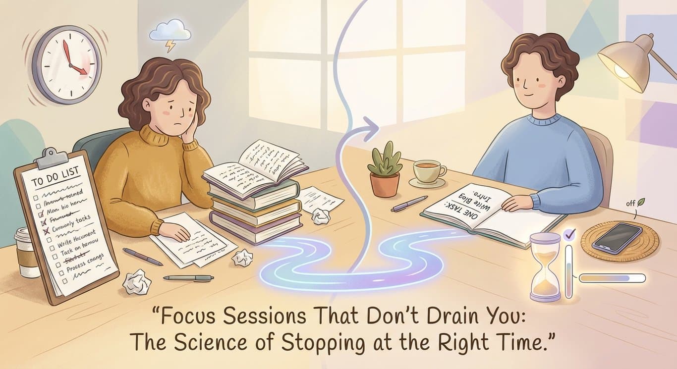 Focus Sessions That Don’t Drain You: The Science of Stopping at the Right Time
